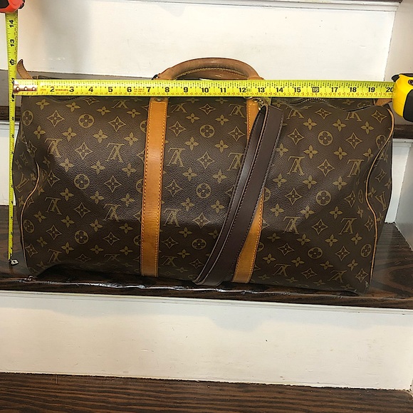 LOUIS VUITTON KeepAll LV 50 Boston Weekend Travel Duffel Tote Bag LV50 FH0910 - Picture 16 of 17